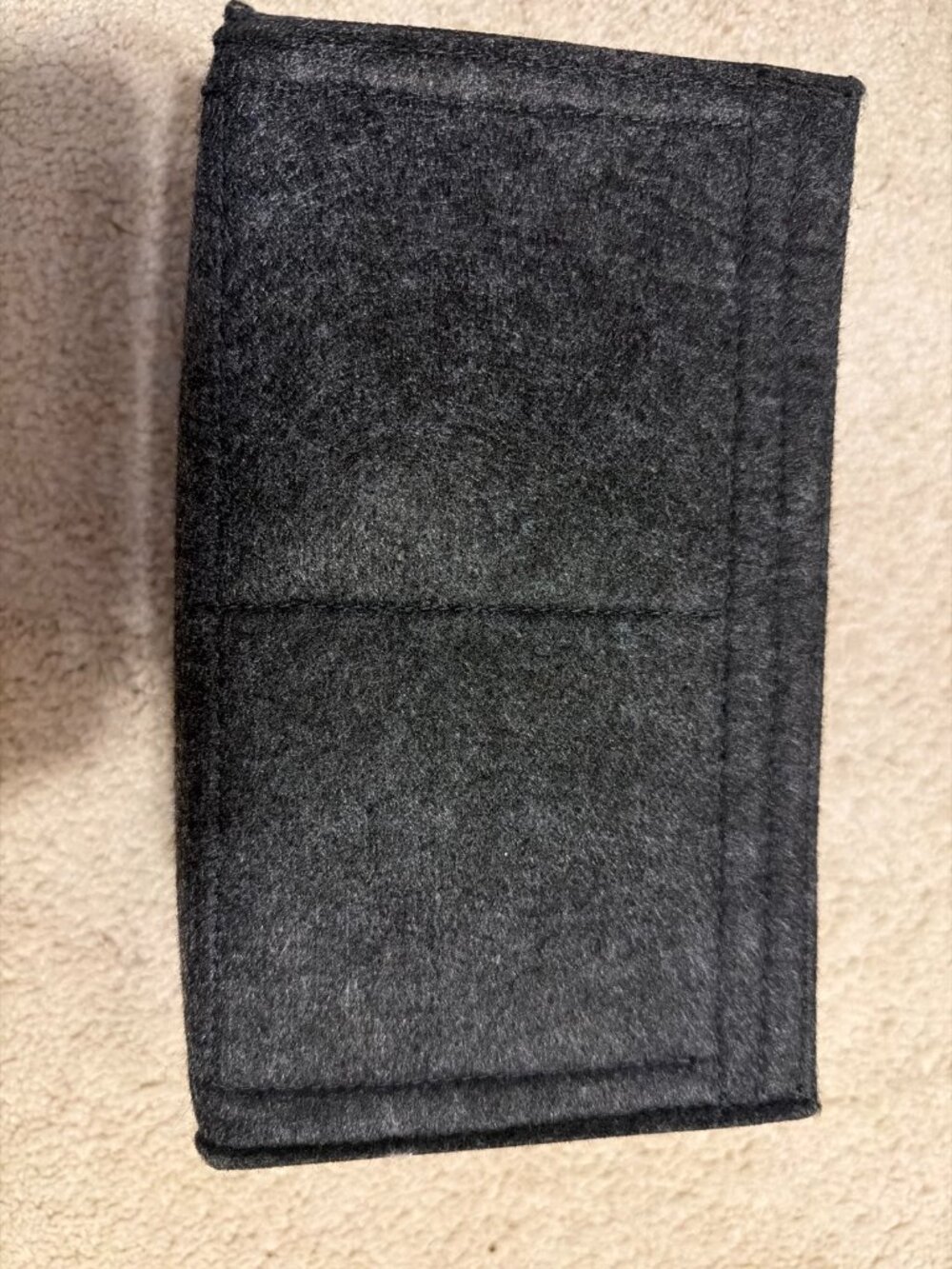 Black Felt Purse Organizer Insert — Handbag Shaper & Compartments